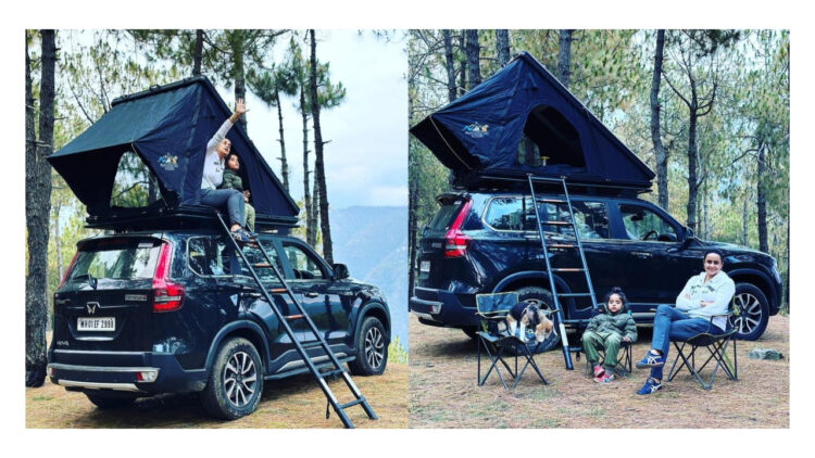 Gul Panag Camping in Mahindra Scorpio N with a Rooftop Tent Car Blog India Car Blog India Gul Panag Camping in Mahindra Scorpio N with a Rooftop Tent